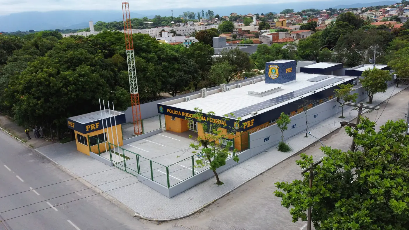 Delegacia da Polícia Rodoviária Federal em Resende, vista aérea